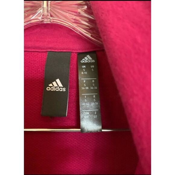 Adidas 1/4 zip pullover size Small magenta color women's - Picture 2 of 9